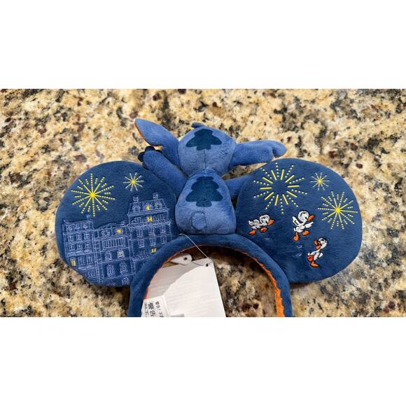 NEW Disney Parks Disneyland Paris Stitch Plush Minnie Ears Headband